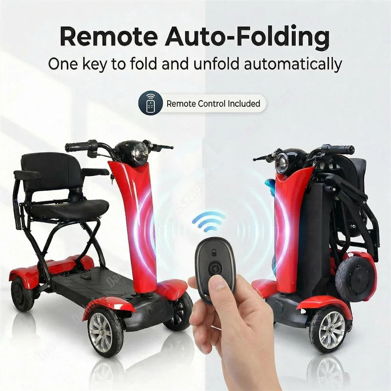 Electric Scooter For Seniors Foldable Portable With Basket Double Motor 500W Powerful Mobility Scooter Adults Removable Battery