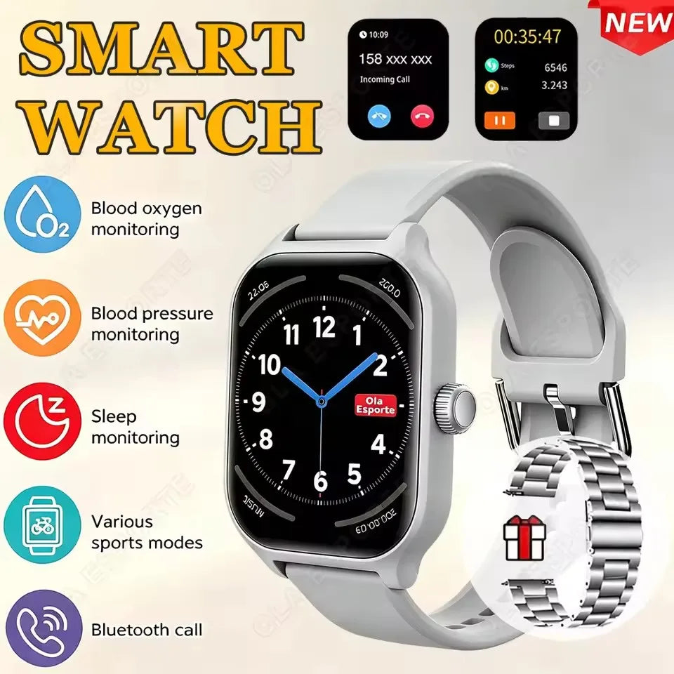 2026 New Smart Watch Men Women HD Display Bluetooth Call Message Sleep Heart Rate Sport Waterproof SmartWatch IOS Android Ht30
