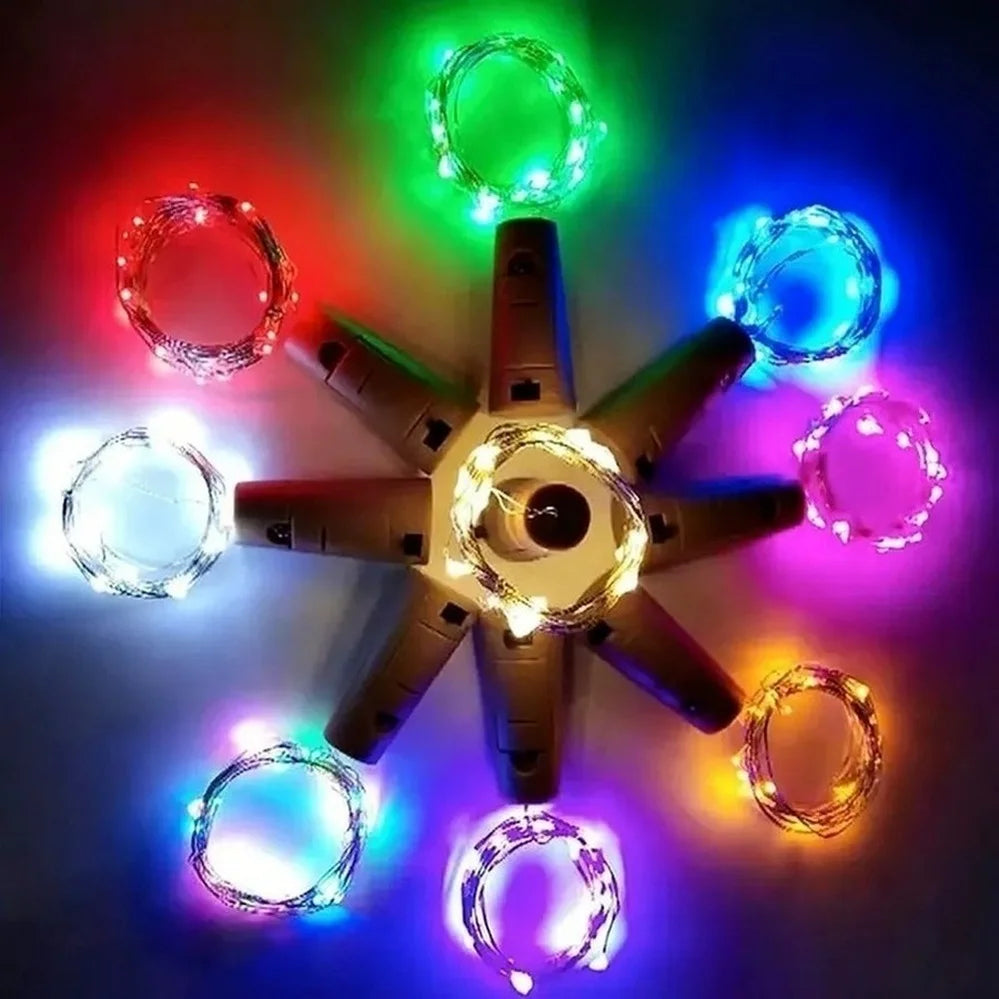 10pcs LED Wine Bottle Lights with Cork Fairy Mini String Lights for Liquor Bottles Crafts Party Wedding Decoration