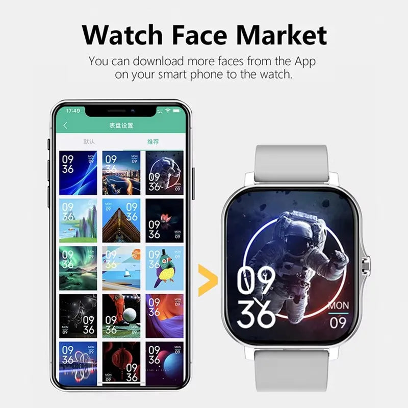 Smartwatch, Phone Answering/Calling, Multi-sport mode, Message Reminder View, Suitable For Men/Women  Smart Watch 2026 New HT30