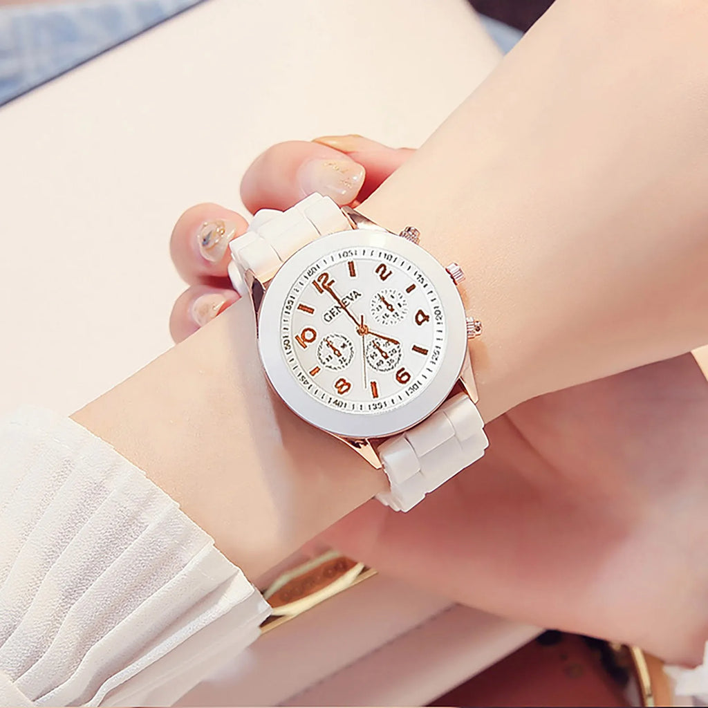 Women Watches 2025 New Fashion Luxury Brand Women's Watch Silicone Strap Quartz Wrist Watch For Female Relogio Feminino Zegarki