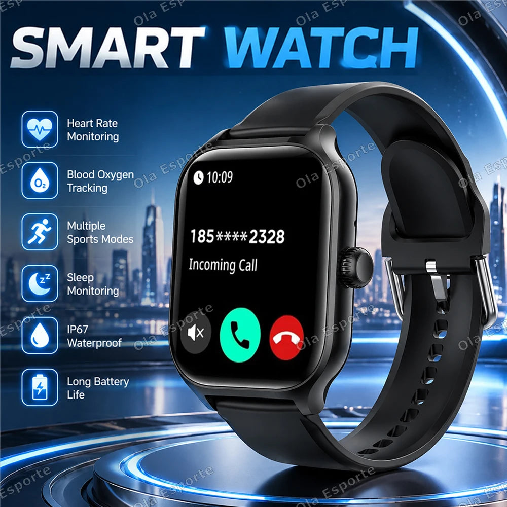 2027 New Smart Watch 2.01" HD Display Answer Make Call Message Preview Sports Modes DIY Dial Weather Forecast For Men Women H10