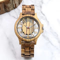 Wooden Watches for Men Handmade  Engraved Wood Watch Analog Quartz Men's Wooden Watch