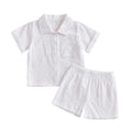 Citgeett Summer Toddler Baby Boys Clothing Set Striped Short Sleeve Collared Shirt Shorts Outfit Casual Clothes