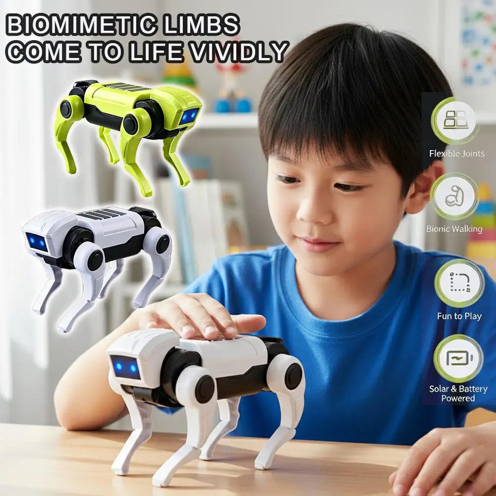 New DIY Remote Control Robot Mechanical Dog Toy Science Teaching Assembling Model Electric Walking Toys Kids Education Toy Gifts