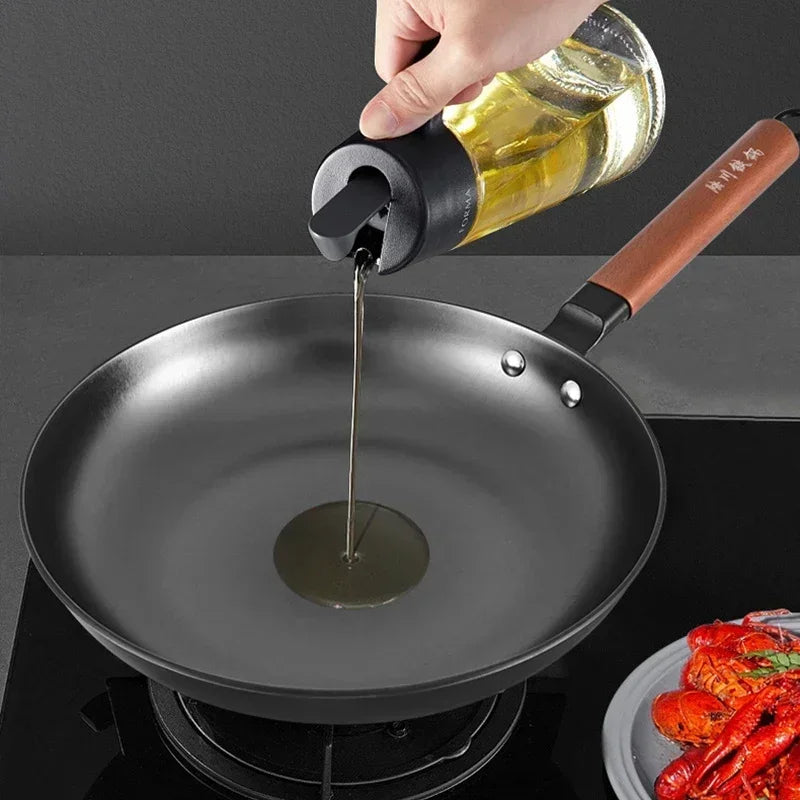 Cast Iron Frying Pan,Non Stick Pan Fried Steak Wok Uncoated  Pot Kitchen Cookware For Gas Stove and Induction Cooker