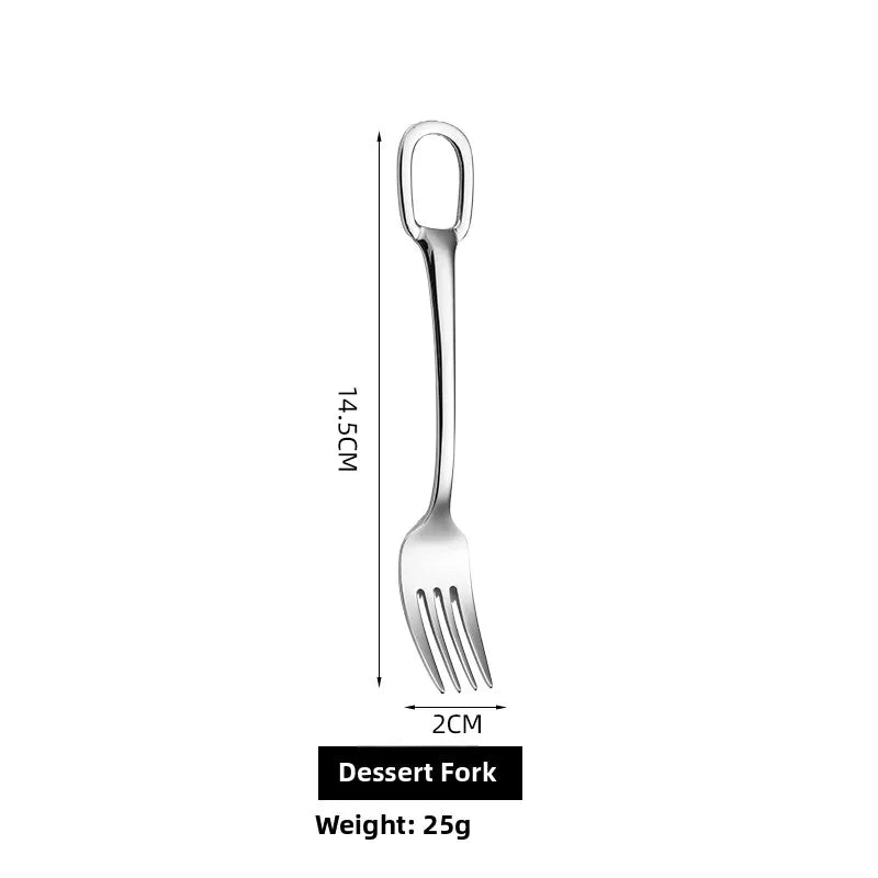 Western Dining Utensils Three-Piece Set Steak Knife Fork Soup Spoon Stainless Steel Cutlery Dishwasher Safe Dinnerware Set