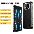Ulefone Armor 22 Android 14,16GB (8+8GB RAM ),128GB/256GB ROM, 6.58" 120Hz ,6600mAh 33W,NFC,64MP Night Camera, Global Version