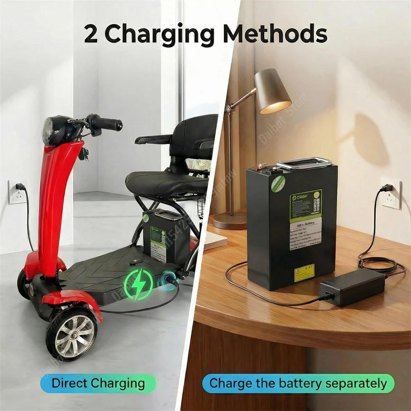 Electric Scooter For Seniors Foldable Portable With Basket Double Motor 500W Powerful Mobility Scooter Adults Removable Battery