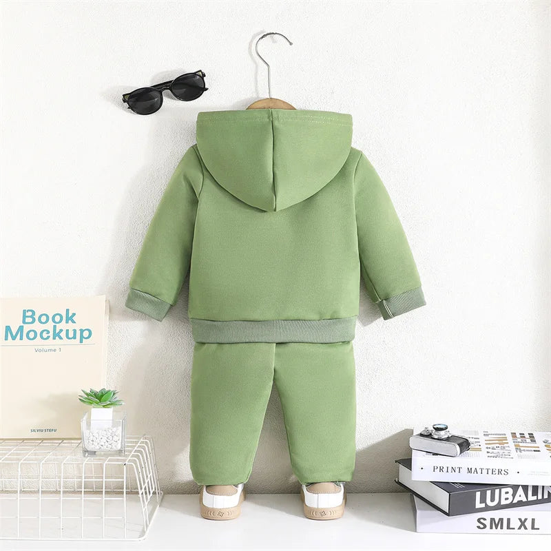 Infant Baby Boy Clothing Sets Spring Autumn Casual Suits Hooded Coat Tops+Harem Pants 2pcs Set Boys Kids Tracksuit