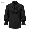 Men Shirts Medieval Retro Performance Dress Shirtspuff Sleeve Casual Stage Cosplay Party Male Clothes Chemise Shirt S09
