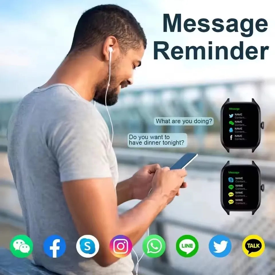 2026 New Smart Watch Men Women HD Display Bluetooth Call Message Sleep Heart Rate Sport Waterproof SmartWatch IOS Android Ht30
