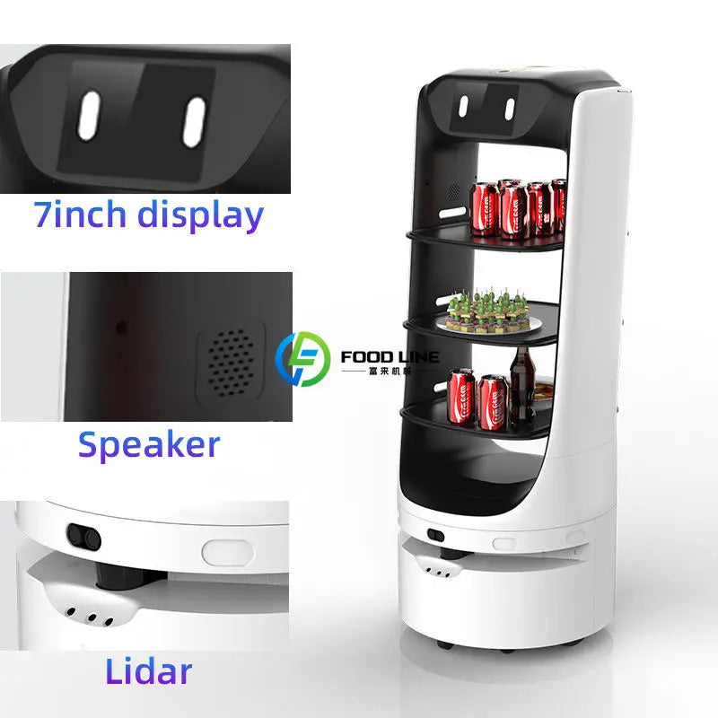 Intelligent Restaurant Delivery Robot Autonomous Obstacle Avoidance Food Serving Robot For Catering Hotel