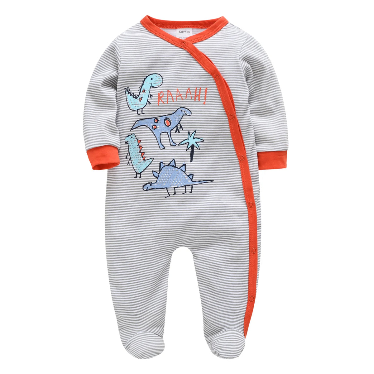 Spring Baby Boys Clothing Cotton Blue Bear Printing Kids Rompers Knit Cotton Newborn Overalls Pajamas