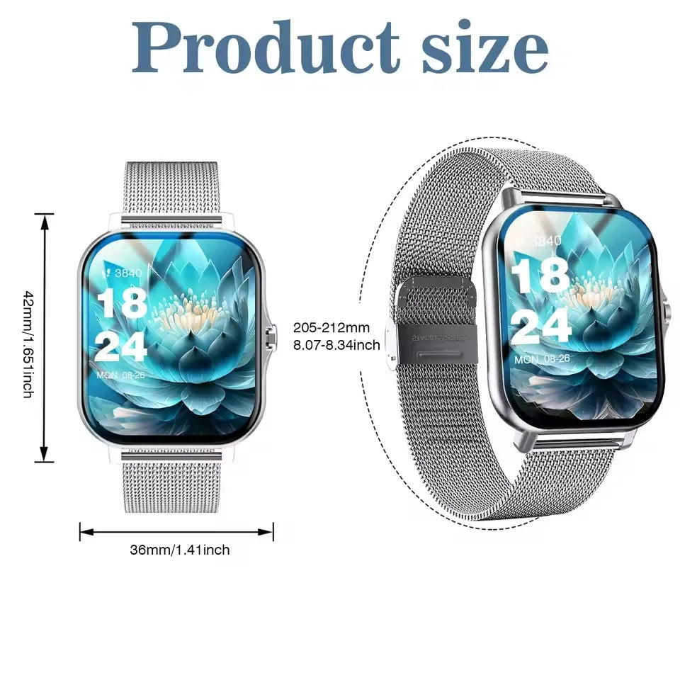 2026 smart watch HD screen 5ATM waterproof Bluetooth call，control photos ，sport mode，DIY dial smartwach for men and women