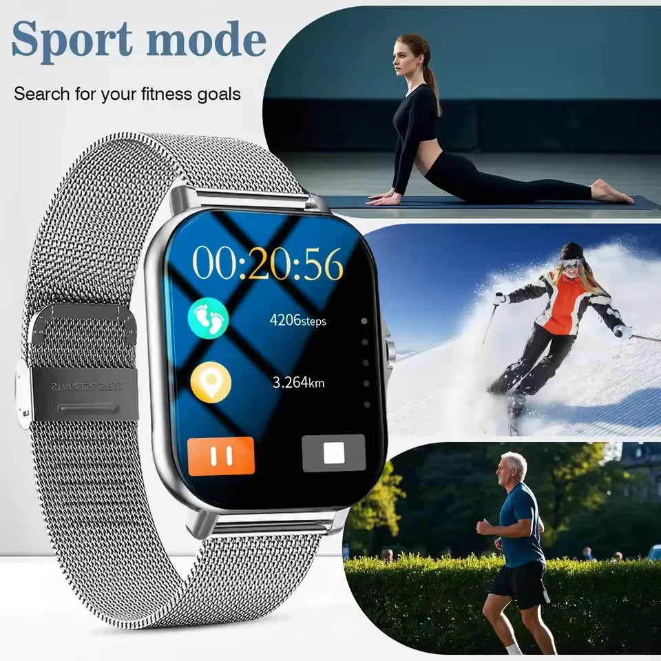 2026 smart watch HD screen 5ATM waterproof Bluetooth call，control photos ，sport mode，DIY dial smartwach for men and women